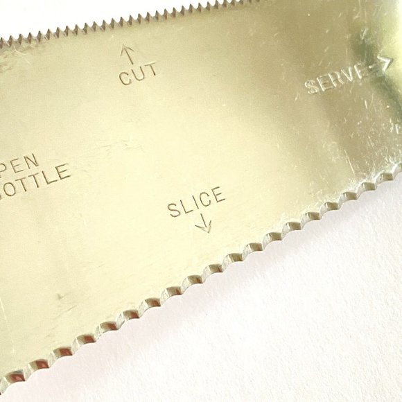 Vintage Cheese Bread Bar Tool Stainless Steel Bottle Opener Serrated Knife Japan - Picture 6 of 8